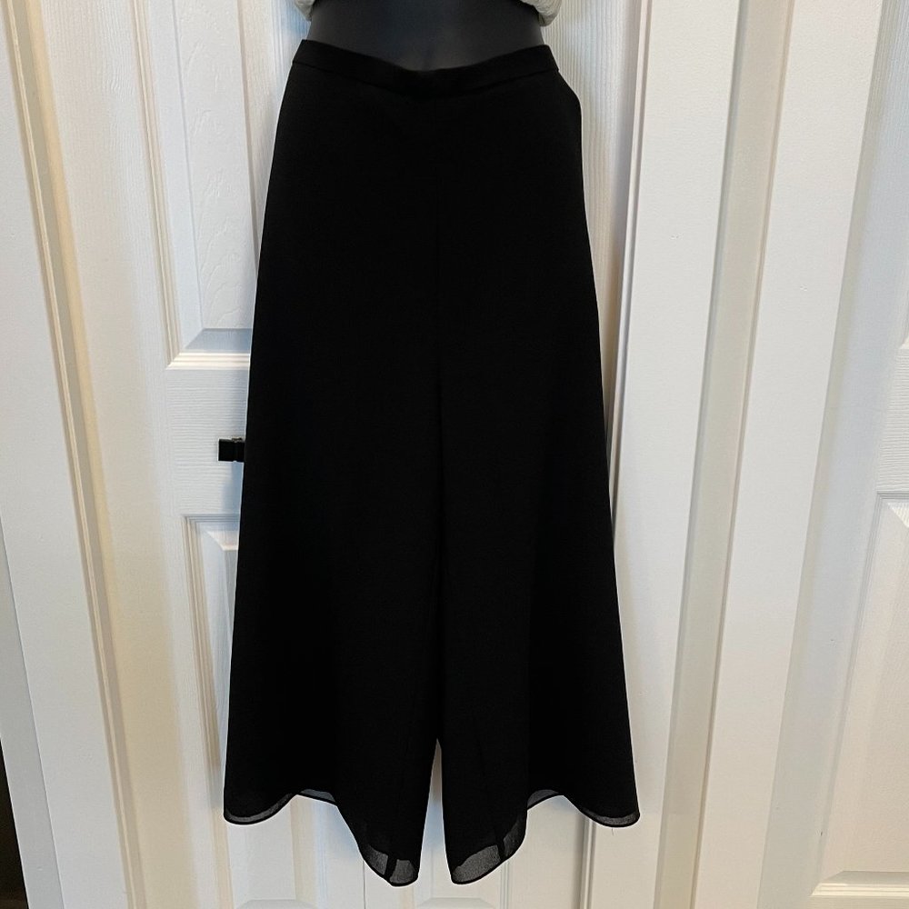 NEW Joseph Ribkoff Black Wide-leg Capri Pants